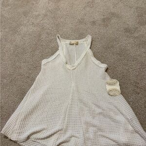 Off-White Textured White Tank Top